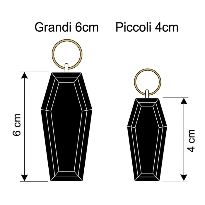 Misure dei ciondoli: grande 6 cm e piccolo 4 cm